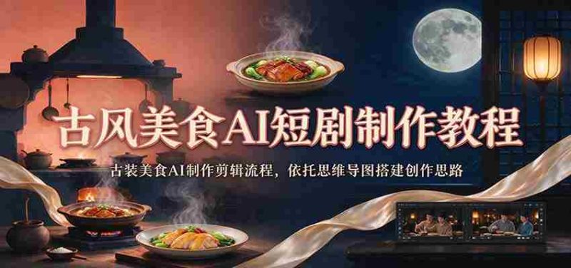 探寻古韵风味：AI助力古装美食短剧制作全攻略，思维导图引领创意搭建-OG资源站