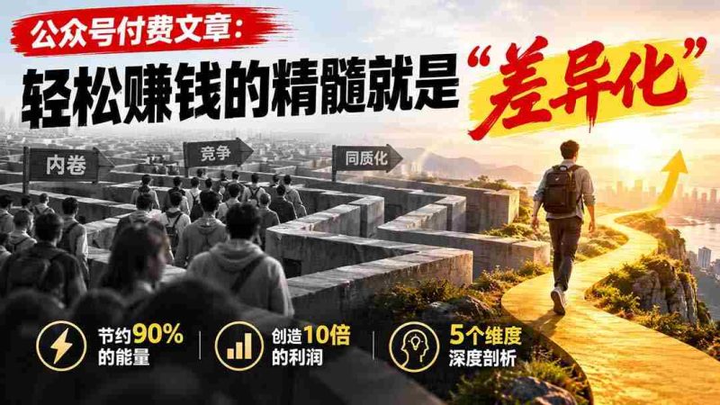揭秘公众号盈利之道：差异化内容，轻松实现财富增长-OG资源站