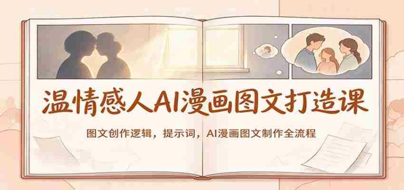 温情感人AI漫画图文打造课：图文创作逻辑，提示词，AI漫画图文制作全流程-OG资源站