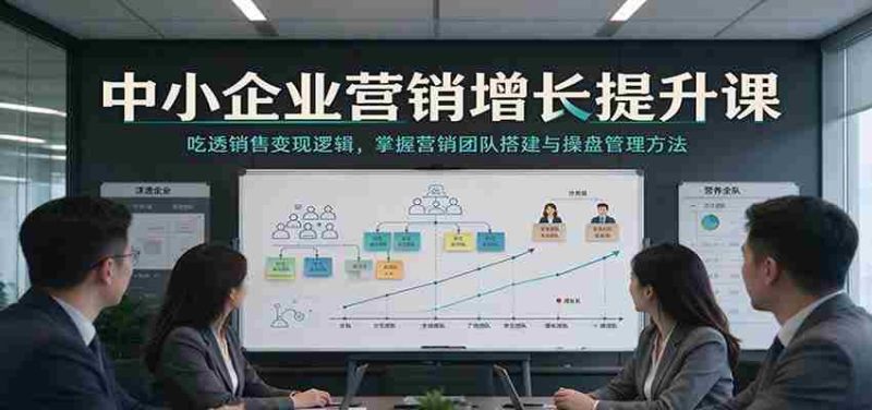 深度解码中小企业营销增长秘诀：精通销售转化技巧，学会高效营销团队组建与运营管控-OG资源站