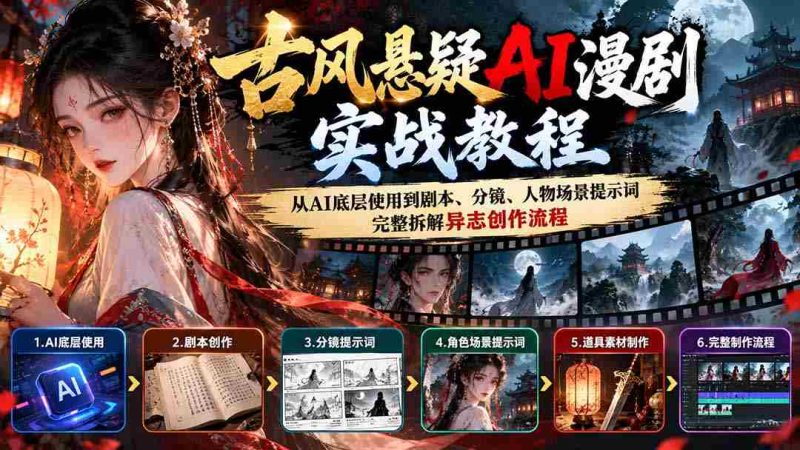 AI赋能古风悬疑剧创作攻略:深度解析AI应用、剧本撰写、分镜设计及场景提示词,揭秘完整剧情制作步骤-OG资源站