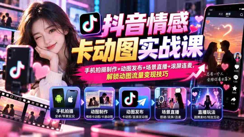 短视频情感元素动图制作指南：手机操作+动图发布全解析，直播连麦玩法解锁流量赚钱新途径-OG资源站