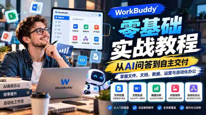 零门槛实操指南:WorkBuddy带你从AI问答入门,轻松驾驭文件、文档、数据运营及自动化办公技巧-OG资源站