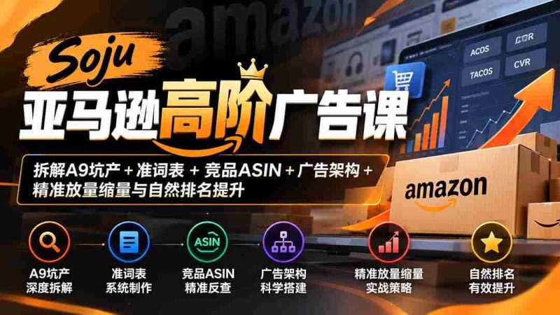 亚马逊烈酒广告精讲：揭秘A9算法优化、精准关键词、竞品分析、广告布局与流量调控技巧-OG资源站