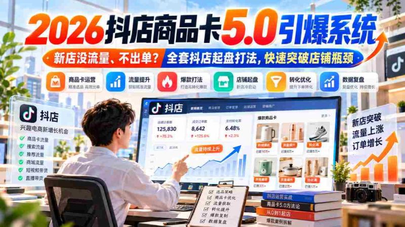 2026抖店商品卡5.0革新流量策略,新店流量短缺、订单难求?揭秘抖店全面启动策略,助力店铺轻松突破发展瓶颈-OG资源站