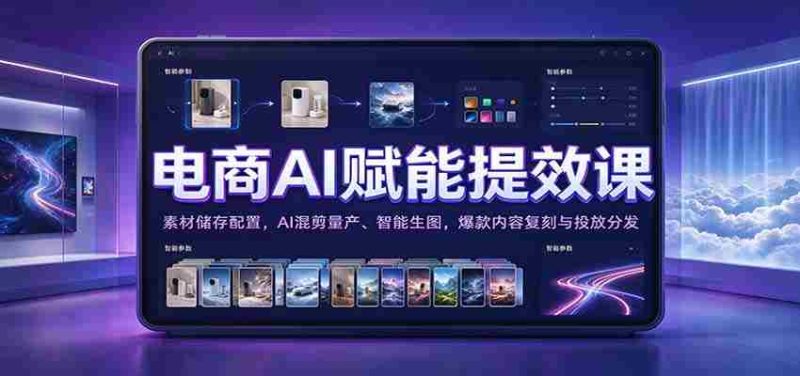 电商AI助力效率升级:素材存储优化,AI智能混剪批量生产,智能绘图,爆款内容复制及精准投放-OG资源站