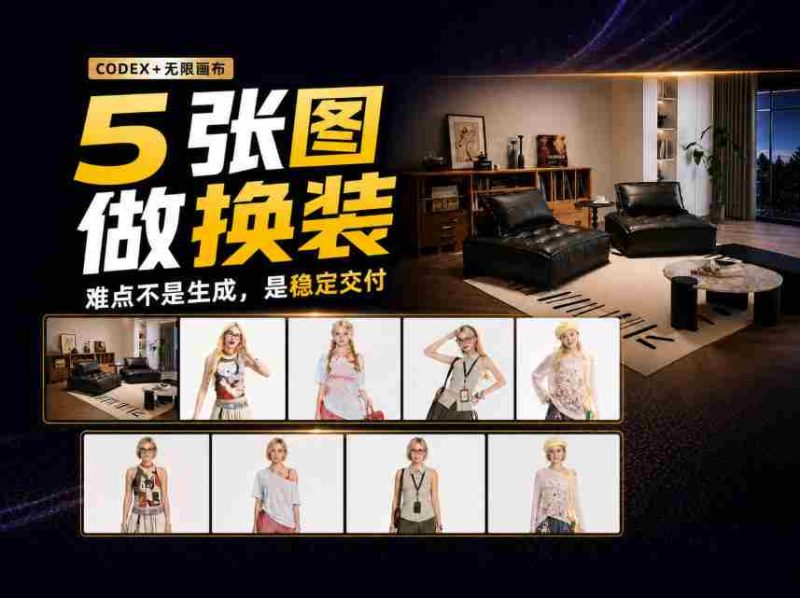 探索无限创意空间：Codex携手5图沙发换装视频，秘诀不在于关键词！-OG资源站