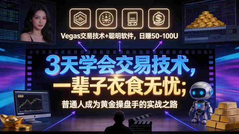 三天精通“顺势交易法”，智能软件助力，新手轻松掌握市场动向，日赚30-100美元，长期稳定盈利-OG资源站