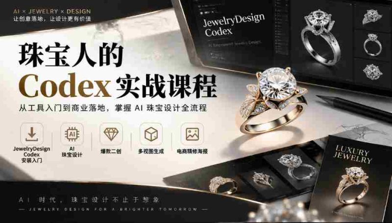 珠宝设计师的实战秘籍：从Codex安装到AI设计，爆款创意与多视角海报制作全攻略-OG资源站