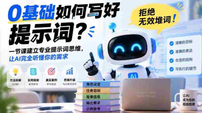 从零起步,高效打造AI理解提示词,告别无效堆砌词汇!一节课塑造专业思维,助你精准传达需求-OG资源站