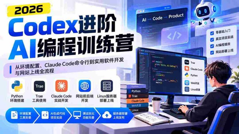 解码AI编程精英班:环境搭建、Claude Code实操至软件开发与网站部署全程攻略-OG资源站