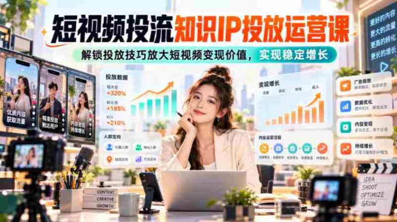 短视频流量运营秘籍：掌握投放策略，提升变现效能，助力持续增收-OG资源站