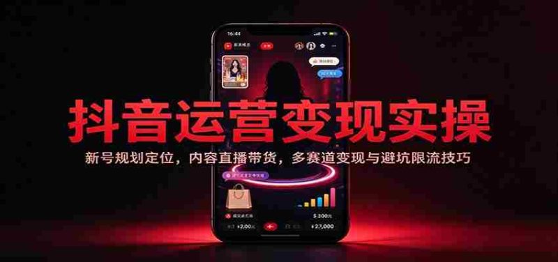揭秘抖音运营实战攻略：新手账号策略布局，直播带货技巧，多元化盈利路径与规避风险策略-OG资源站