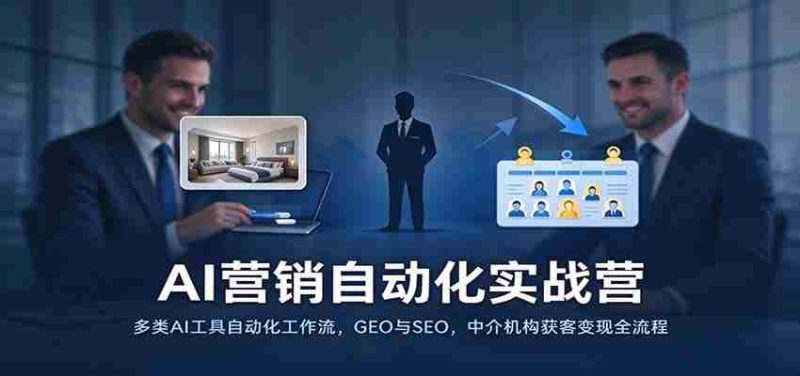 实战演练：AI营销自动化全攻略，多工具打造高效工作流，地理与搜索引擎优化，中介机构客户转化秘诀一网打尽-OG资源站