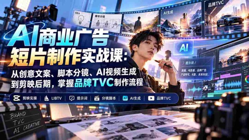 实战解析:AI助力商业广告短片制作全攻略——创意文案构思、脚本分镜设计、AI视频生成及剪映后期剪辑,一网打尽品牌TVC制作精髓-OG资源站
