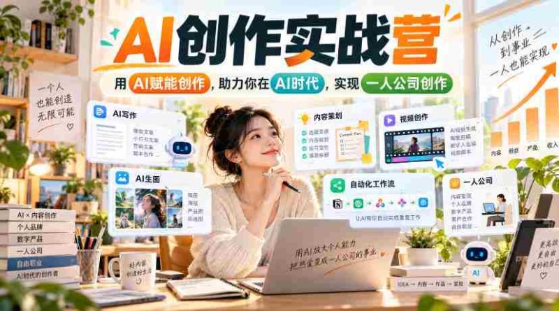AI赋能创作训练营:打造个人创意工作室,引领AI时代独立创作潮流-OG资源站