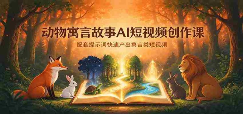 AI赋能寓言故事短视频制作：跟随提示词高效产出动物寓言短片-OG资源站