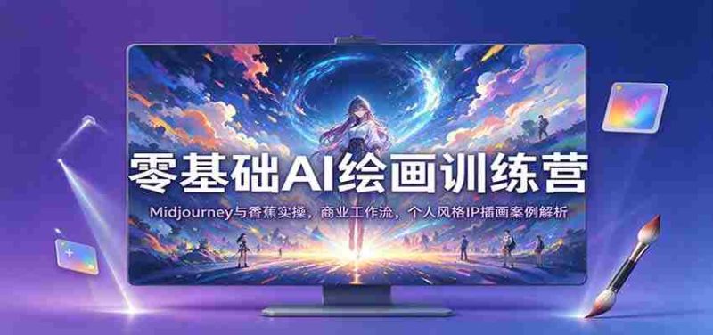 零基础AI绘画训练营:Midjourney与香蕉实操,商业工作流,个人风格IP插画案例解析-OG资源站