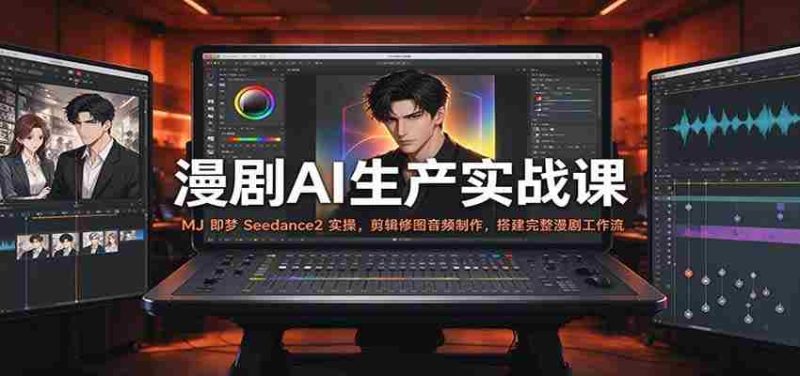 漫剧AI生产实战课：MJ 即梦 Seedance2 实操，剪辑修图音频制作，搭建完整漫剧工作流-OG资源站