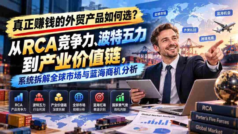 揭秘外贸B2B盈利利器：RCA竞争力解析、波特五力模型应用，全方位解析全球市场及产业价值链商机-OG资源站