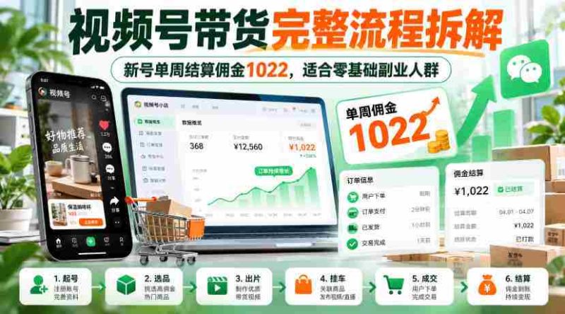 揭秘视频号带货全攻略:新手一周轻松赚千,副业新选择!-OG资源站