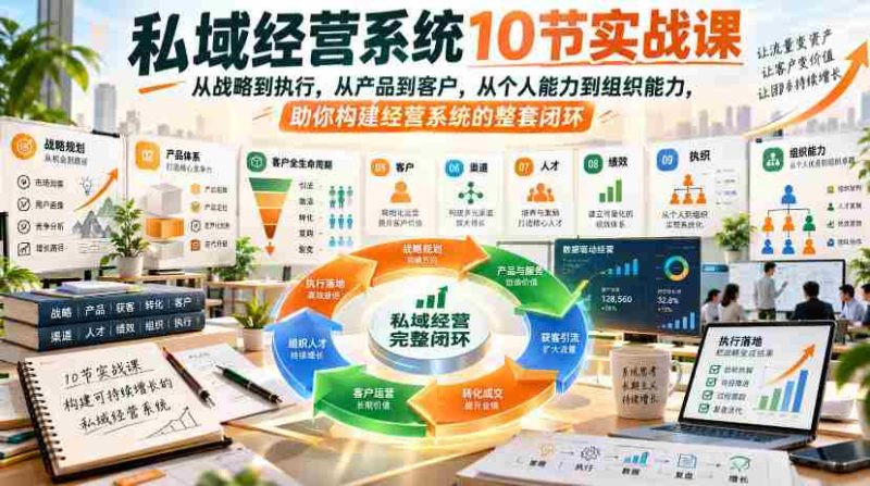 10堂私域运营精髓课程,全方位解析战略执行、产品客户、个人组织能力,构建经营闭环全方位指南-OG资源站