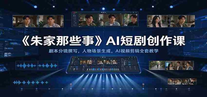 《朱家那些事》AI短剧创作课:剧本分镜撰写,人物场景生成,AI视频剪辑全套教学-OG资源站