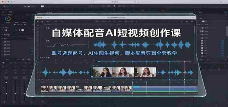 AI赋能短视频制作攻略：从账号定位到AI生成图像与视频，脚本配音及剪辑全教程学习-OG资源站