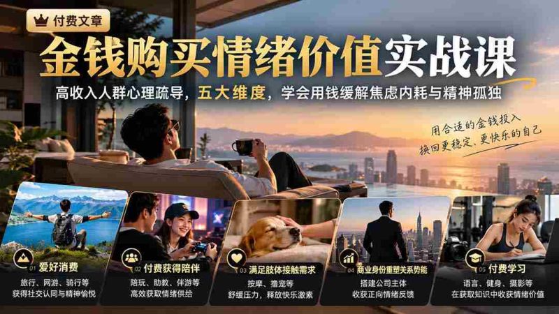 解锁情绪价值投资之道：高净值人士心理调适秘籍，五大策略，巧用金钱消解焦虑与心灵寂寞-OG资源站