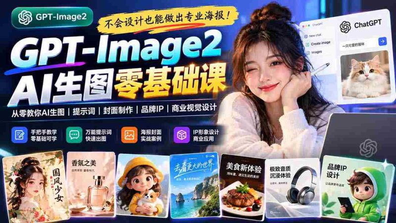 轻松上手专业海报制作！GPT-Image2带你零基础掌握AI绘图、关键词运用、封面打造及品牌视觉设计技巧-OG资源站