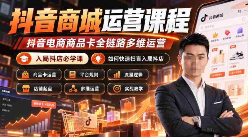 抖音商城实操攻略:全面掌握抖音电商商品卡运营,成为抖店高手必备课程(更新至2026年10月)-OG资源站