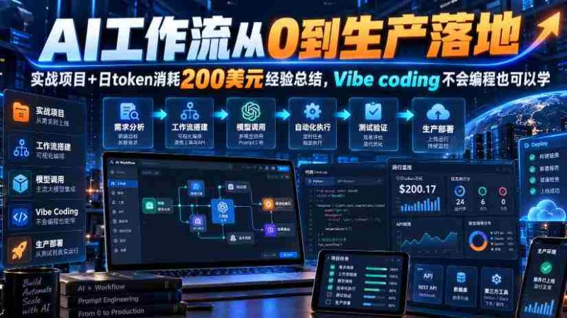 探索AI工作流从无到有：实战项目助力，仅需每日200美元，Vibe coding让编程小白也能驾驭-OG资源站