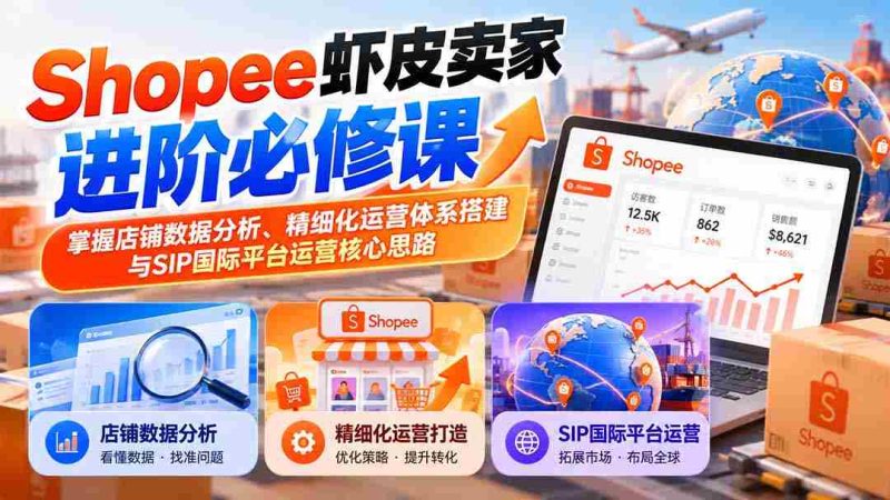 虾皮Shopee卖家提升攻略:精通店铺数据洞察、精细化管理构建与SIP国际版运营战略要领-OG资源站