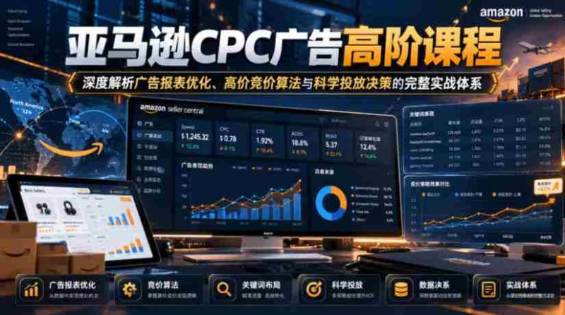 揭秘亚马逊CPC广告精英课程:全方位解析报表优化策略、顶级竞价算法及精准投放决策实战指南-OG资源站