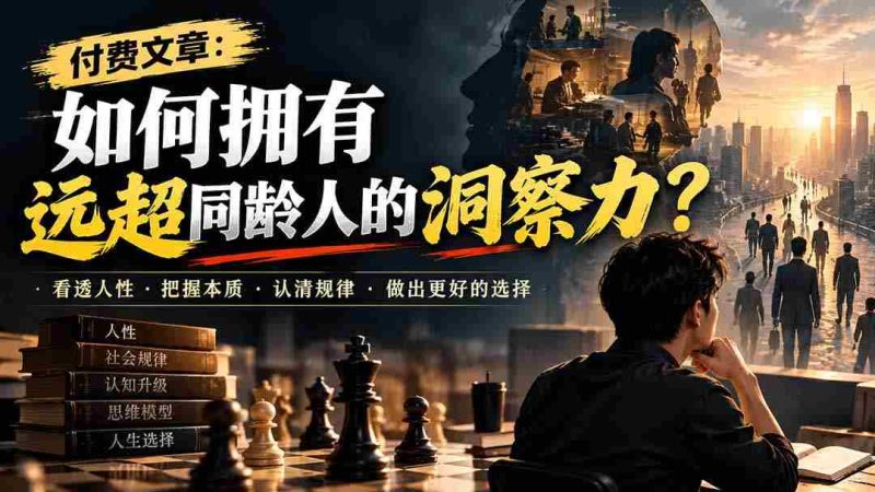 原文改写：解锁洞察力：一篇文章教你如何胜过同龄人-OG资源站