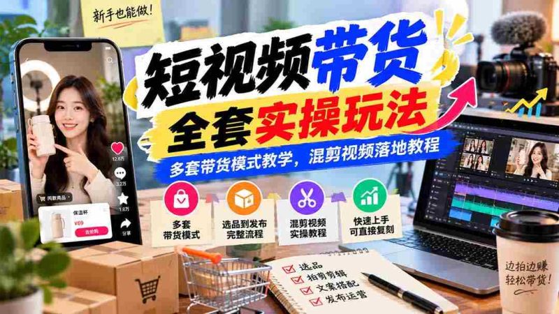 揭秘短视频无痕带货全攻略：多重带货技巧深度解析，实战混剪教程一网打尽-OG资源站