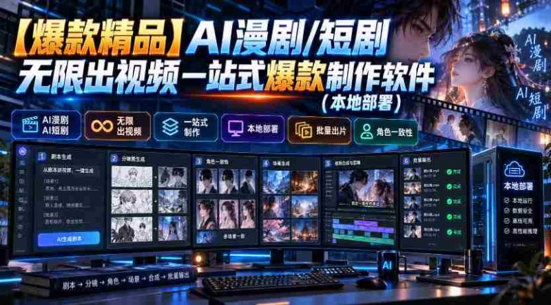 热销爆款】AI驱动影视制作神器：漫剧/短剧批量生成，本地部署轻松打造视频盛宴-OG资源站