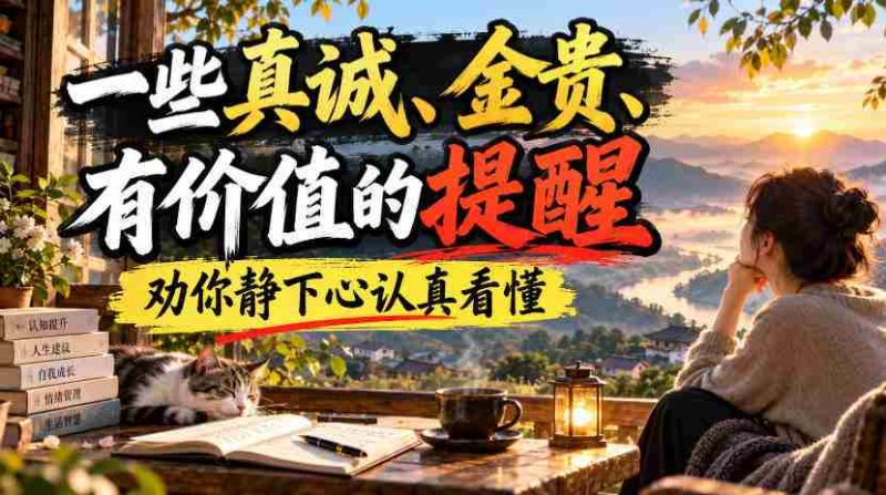 倾囊相授：珍稀的真诚提示，教你耐心解读，受益匪浅-OG资源站