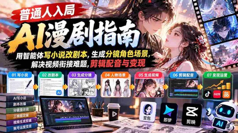 揭秘：AI漫剧创作全攻略：借助智能体打造小说剧本，生成分镜与场景，轻松解决视频剪辑难题，实现配音与盈利之路-OG资源站