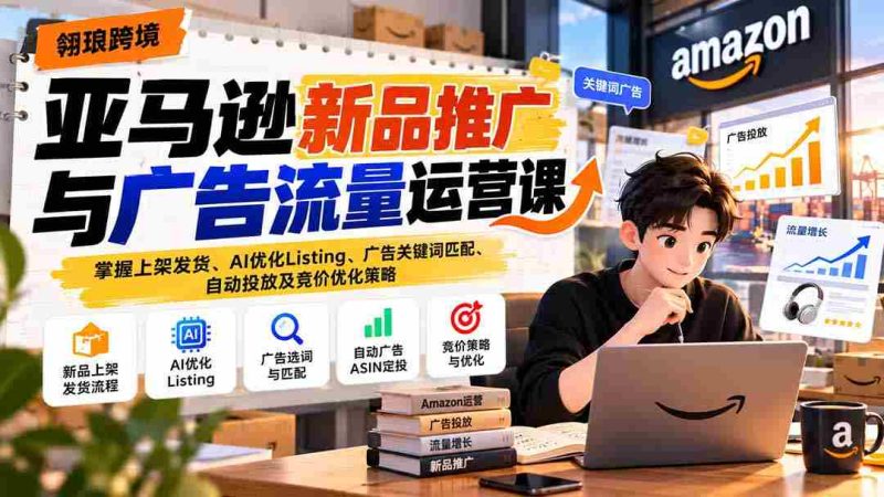 揭秘亚马逊新品营销秘籍：全方位解析上架发货、AI智能优化、广告精准匹配与自动投放策略-OG资源站