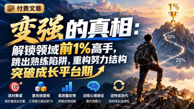 揭秘付费内容：探寻变强秘诀，跨越领域顶尖高手，摆脱技能固化困境，重塑奋斗蓝图，突破成长瓶颈-OG资源站