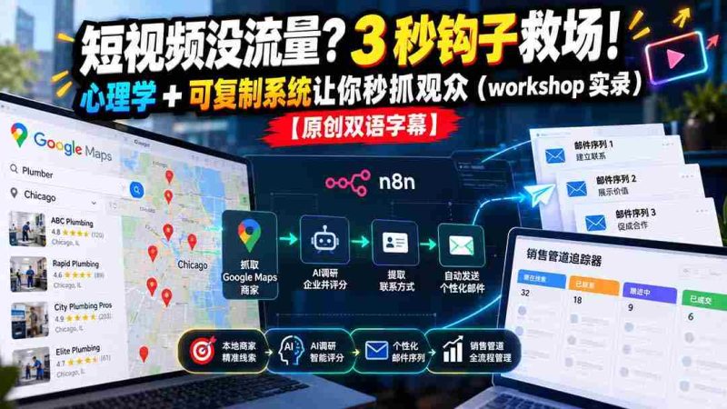 流量枯竭短视频?掌握3秒关键钩子,心理学结合复制策略,轻松锁定观众眼球(现场workshop精彩回顾)【独家双语呈现-OG资源站