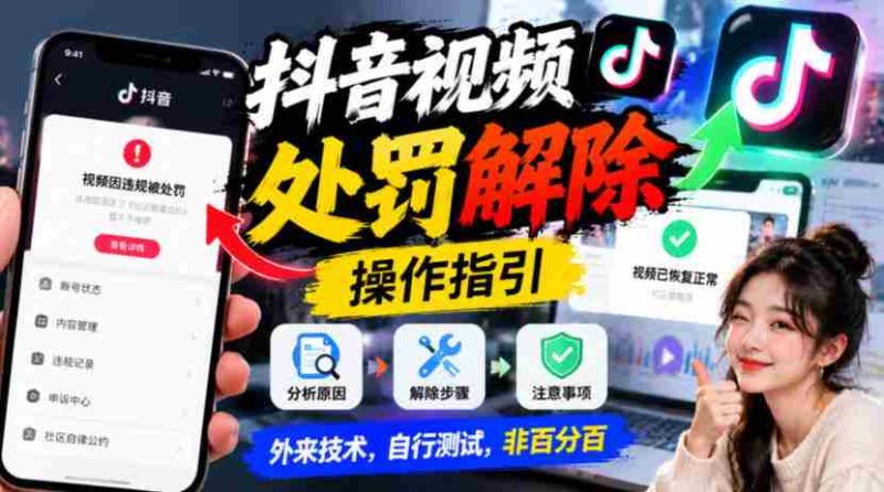 抖音解除视频禁令攻略发布，试用外接技术，自行检测效果并非万无一失-OG资源站