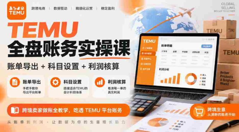 全面掌握TEMU财务实操技能：账单导出、科目配置、利润计算详解，跨境商家必看TEMU平台财务操作指南-OG资源站