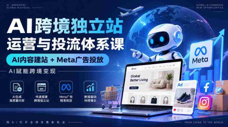 AI驱动全球电商独立站运营攻略：智能建站与Meta广告投放，助力跨境盈利新篇章-OG资源站