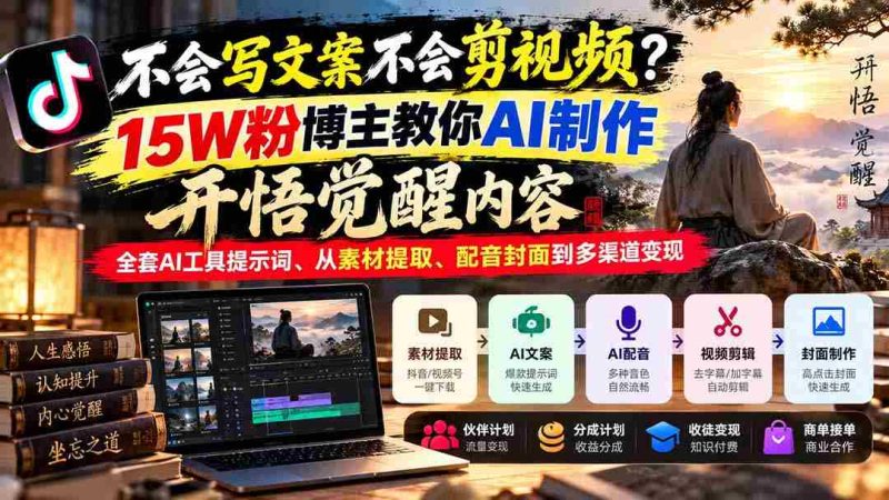 零基础也能轻松上手！AI文案与视频制作大揭秘：15万粉丝博主亲授技巧，教你一网打尽全流程！-OG资源站