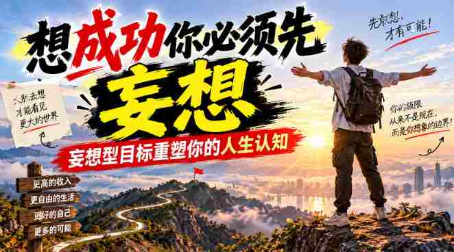 付费文章：想成功你必须先妄想，妄想型目标重塑你的人生认知-OG资源站