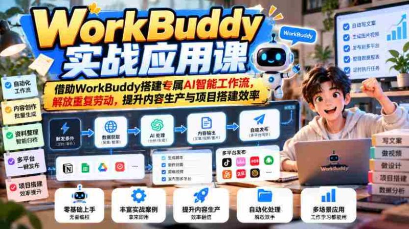 体验WorkBuddy高效工作坊：构建个性化AI工作流，摆脱繁琐劳作，加速内容创作与项目构建-OG资源站
