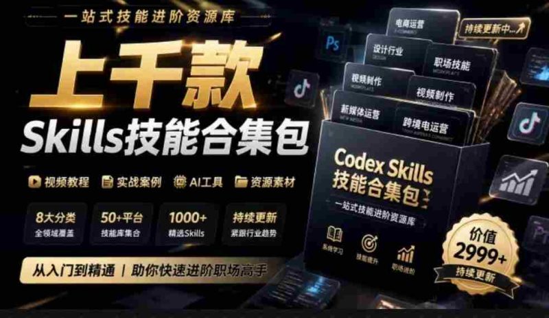 这一次必藏无疑！上万AI技能被一次性打包，为AI工具搭建起全方位的技能仓库-OG资源站