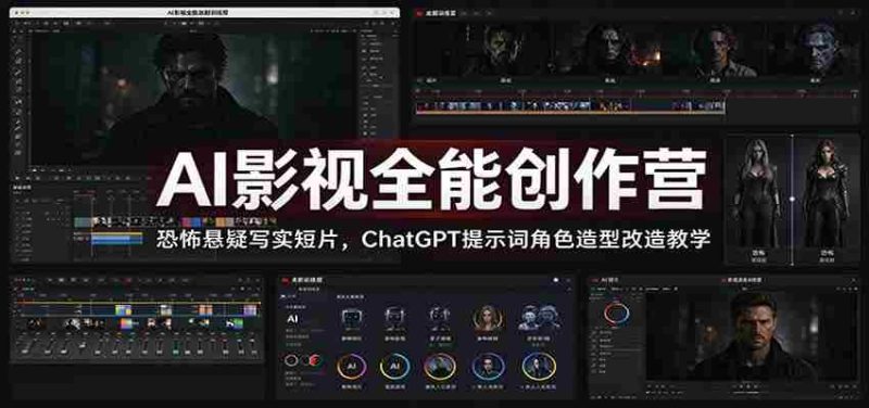AI影视制作大师班：揭秘恐怖悬疑短片制作，ChatGPT教你打造独特角色造型与提示词技巧-OG资源站